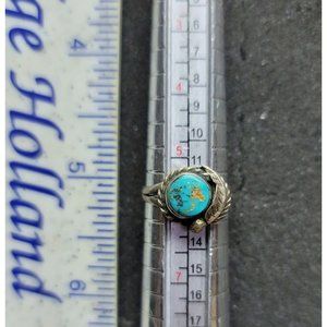 Native American Made Sterling/Turquoise Ring Size 5.5 Old Pawn